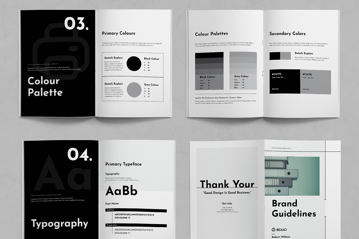 Brand Guidelines Template, a Brochure Template by ContestDesign (Photo 3 of 3)