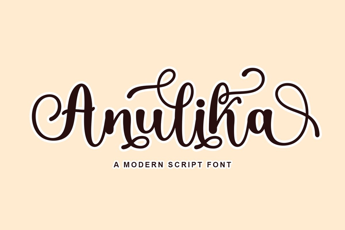 Anulika Script, a Script Font by Bosstype Studio (Photo 1 of 8)