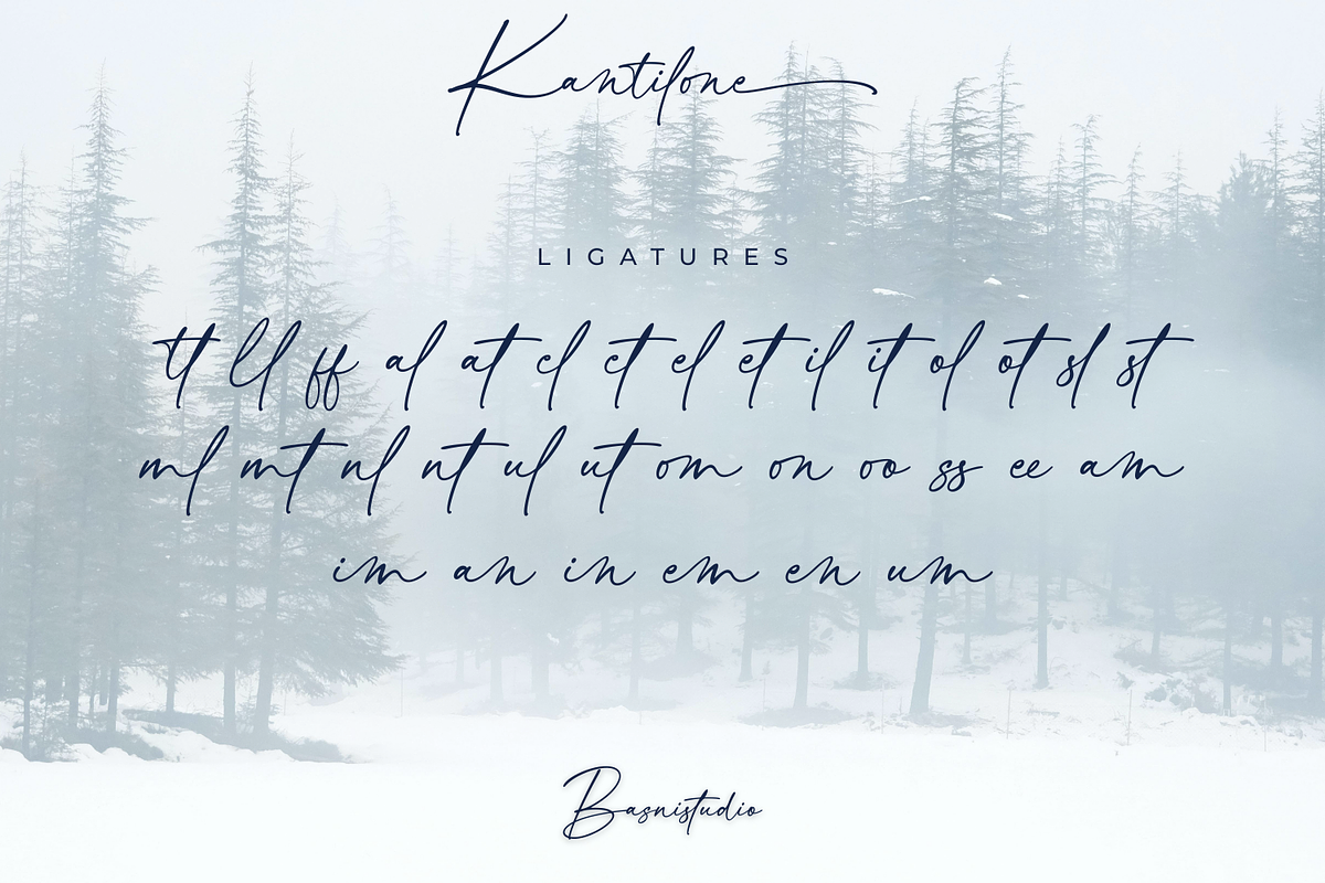 Kantilone - Elegant Handwritten Font, a Handwritten Font by Basnistudio (Photo 11 of 12)