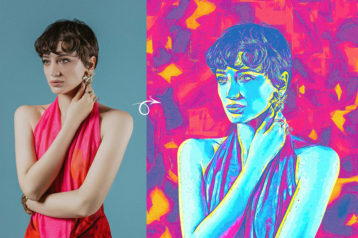 Neon Pop Art Photoshop Action, a Brushes & More by MRI STUDIO (Photo 10 of 14)