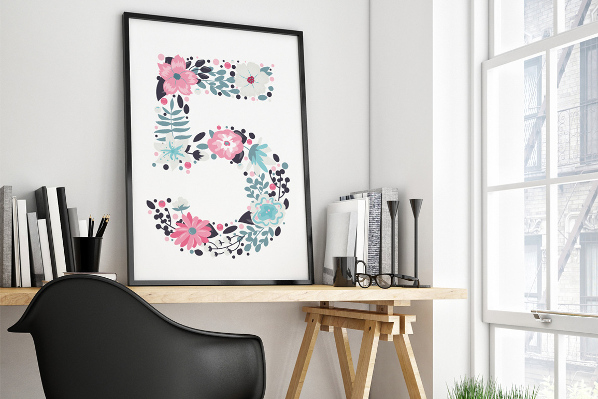 Floral alphabet and numbers, an Object Graphic by Anna Violet (Photo 3 of 5)