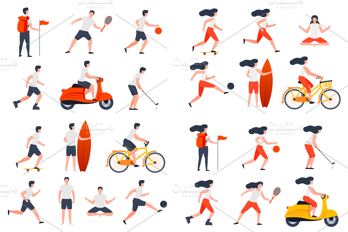 Summer Activities Illustrations Set, a Healthcare Illustration by Tashal (Photo 2 of 8)