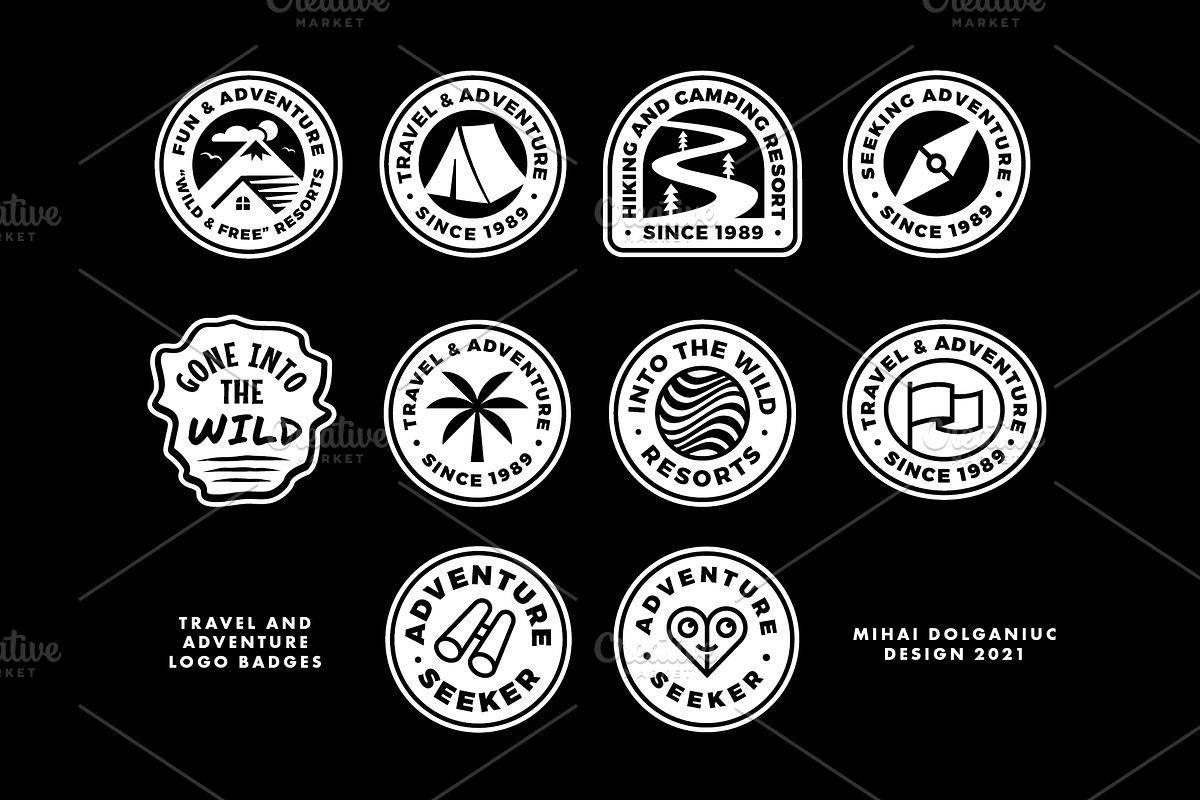 Travel & Adventure Editable Badges preview 2