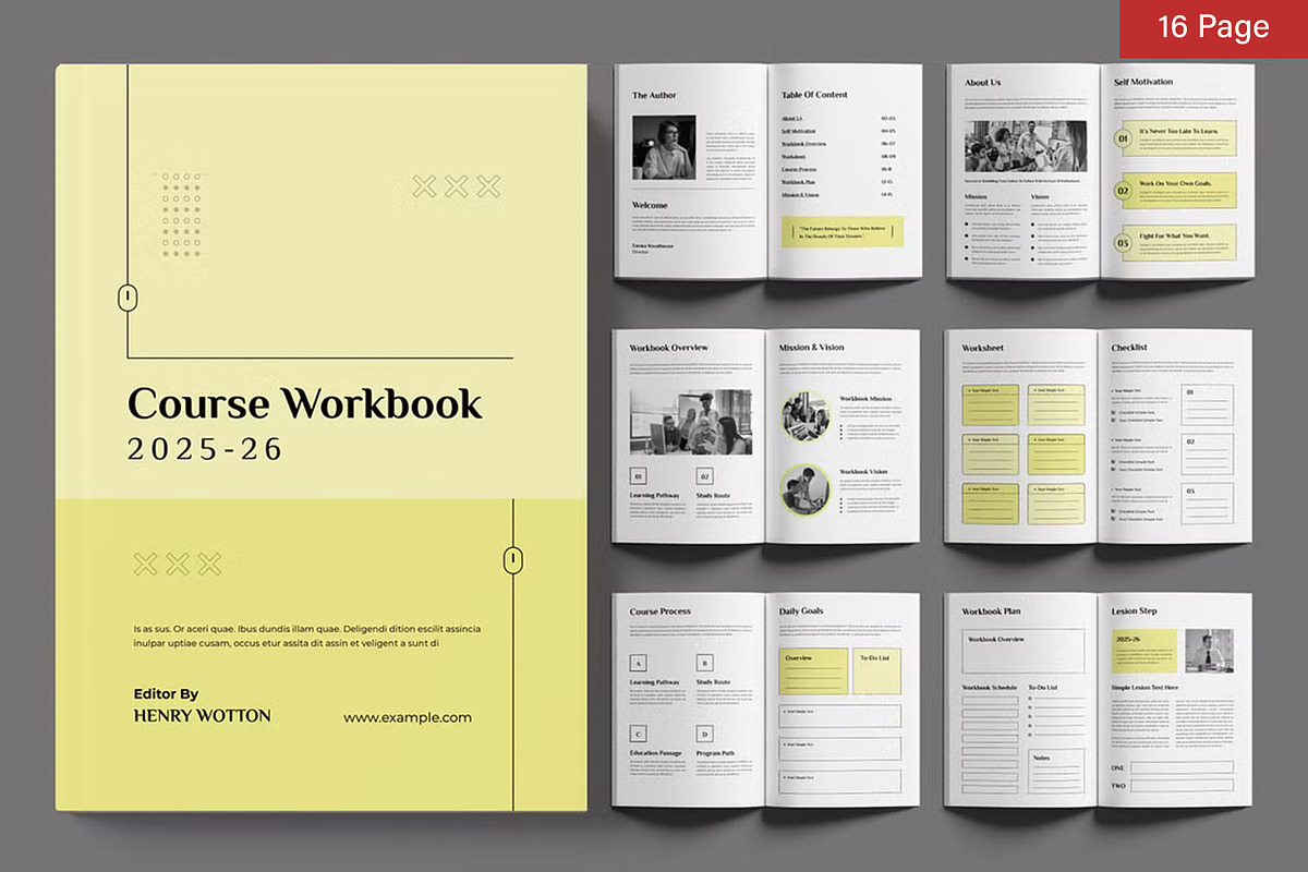 Course Workbook Bundle, a Stationery Template by ContestDesign (Photo 5 of 14)