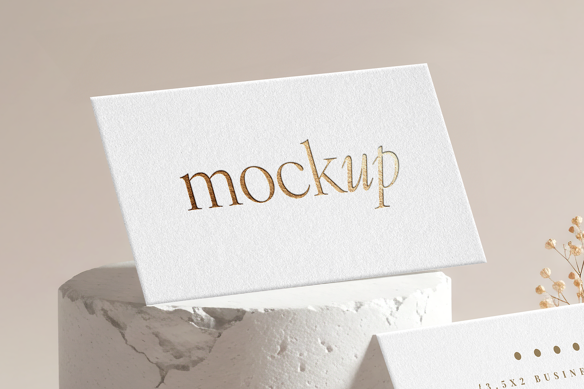 Gold Foil Business Card Mockup PSD, a Mockup by Julia Anderi - Studio (Photo 3 of 3)