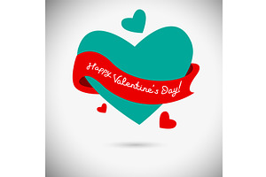 simple valentines day card with, an Object Illustration by Nenahliadava Design
