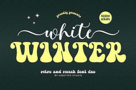 White Winter - Retro and Script Duo, a Handwritten Font by Airotype