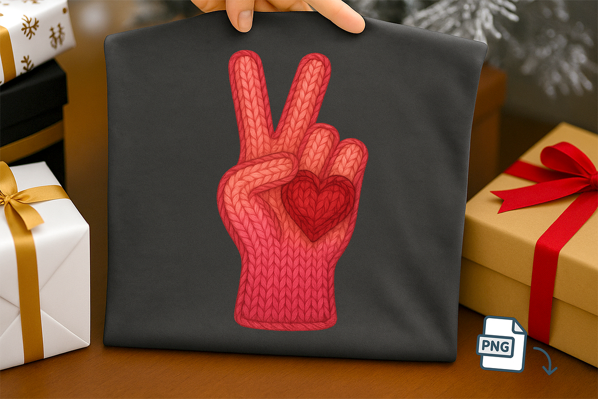 Faux Crochet Peace Sign PNG, an Object Illustration by Craftsbeefy (Photo 1 of 6)