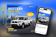 Car rental social media flyer post, a Social Media Template by zahidhossainalif (Thumbnail 1 of 2)