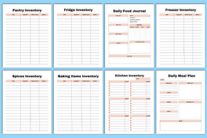 Meal Planner Bundile Canva Templates