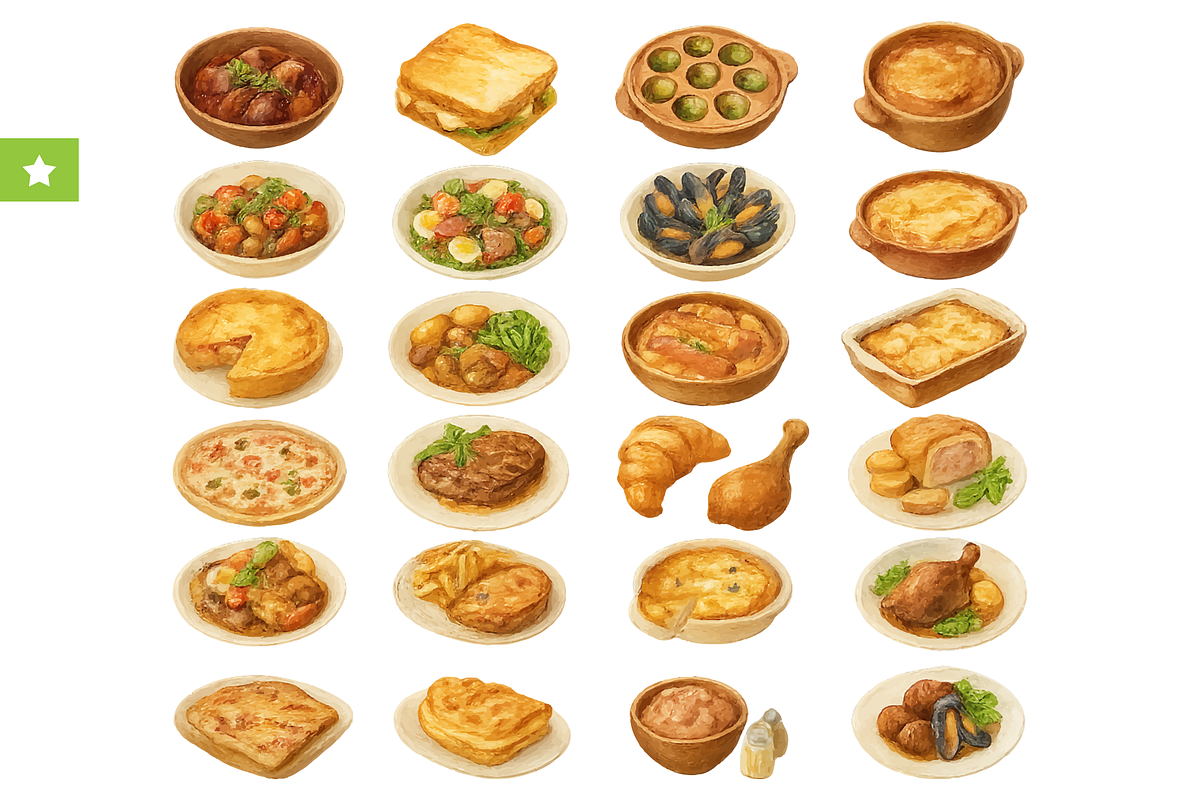 Vintage Comfort Food Collection, an Object Graphic by RT Studio (Photo 1 of 4)