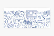 Graphic design line art banners, a Work Illustration by Good Studio (Thumbnail 5 of 7)