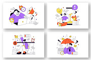 10 Work Burnout Illustration, a Person Illustration by denayunebgt (Thumbnail 3 of 4)