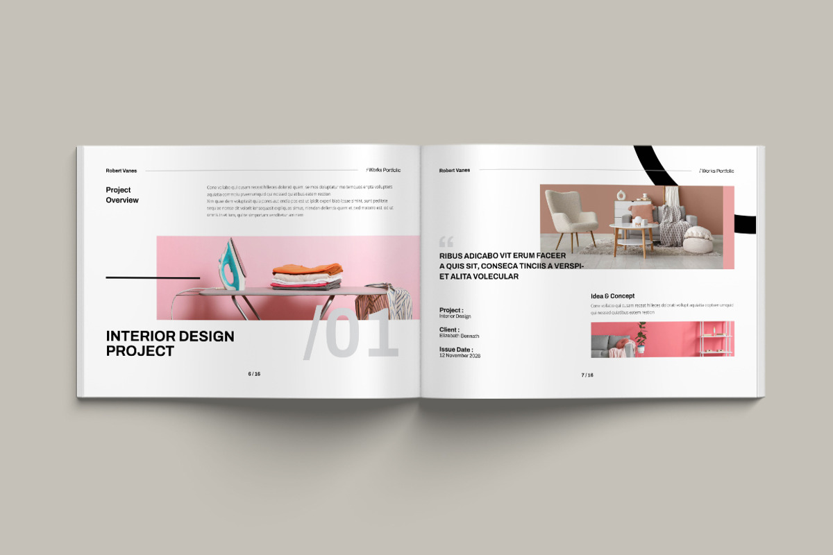 Design Portfolio Landscape Template, a Brochure Template by Pixelpick (Photo 4 of 9)
