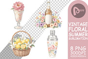 Vintage Floral Summer PNG, a Decorative Illustration by Artnoy (Thumbnail 16 of 18)