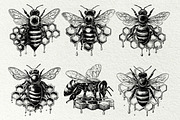 Honeycomb Bee SVG Graphics, a Decorative Illustration by DENIDigitalArtSudio (Thumbnail 4 of 6)