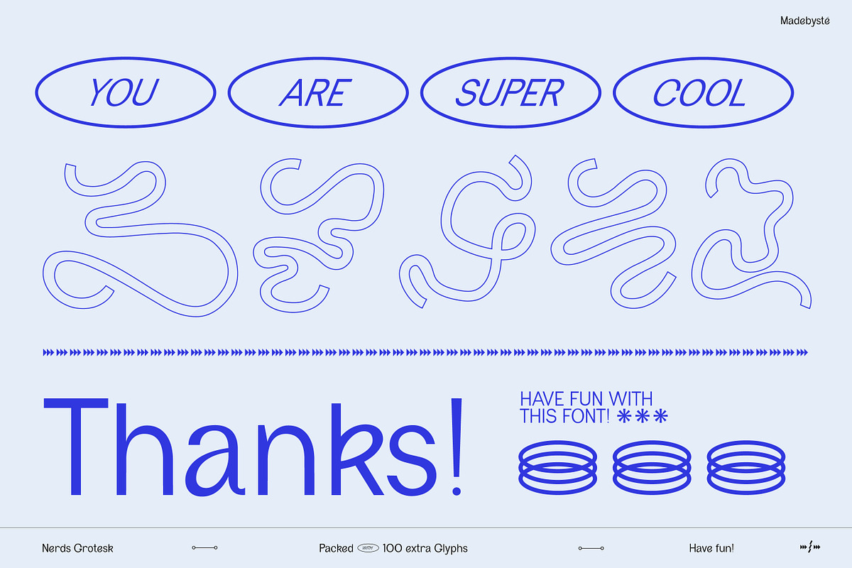 Nerds Grotesk, a Sans Serif Font by Madebysté. (Photo 12 of 13)