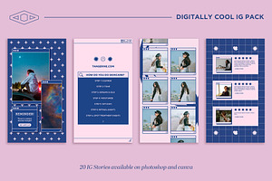 Digitally Cool IG Kit In PSD & CANVA