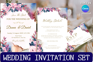 LIGHT Pink WEDDING INVITATION SET