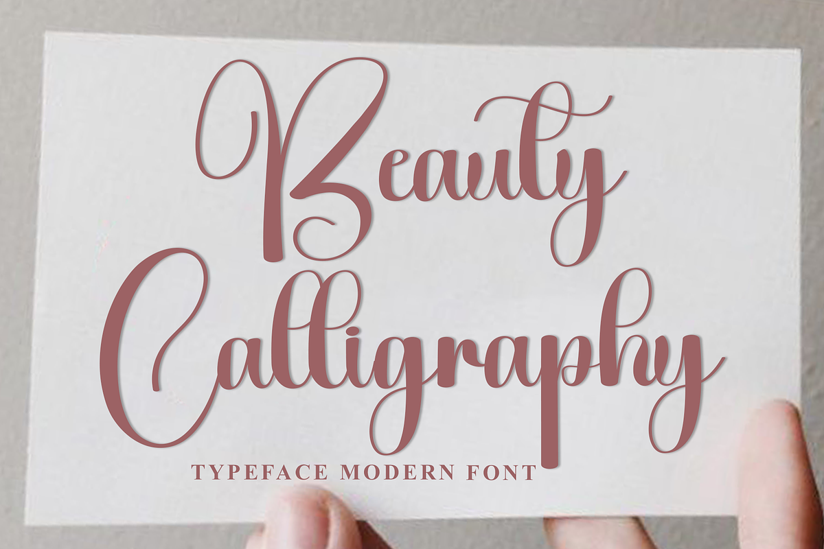 Beauty Calligraphy, a Handwritten Font by InermediaSTUDIO (Photo 1 of 8)