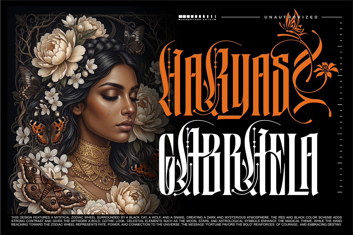 Black Letterfly Typeface, a Blackletter Font by alit design (Photo 18 of 20)