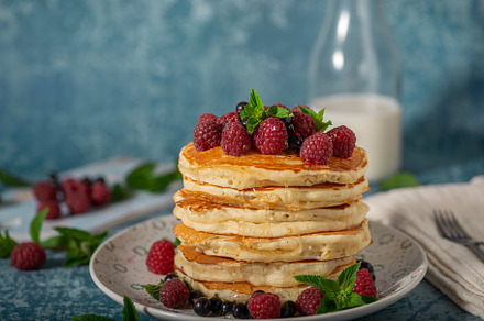 Fluffy american pancakes, a Background Photo by Stepanek Photography