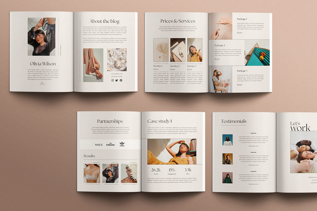 PERKY | Media Kit Canva Template, a Magazine Template by Sierra Creative Studio (Photo 8 of 10)