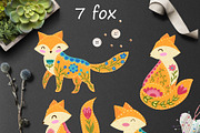 Vector Flower Foxes, an Animal Illustration by Olesya Agudova (Thumbnail 6 of 8)