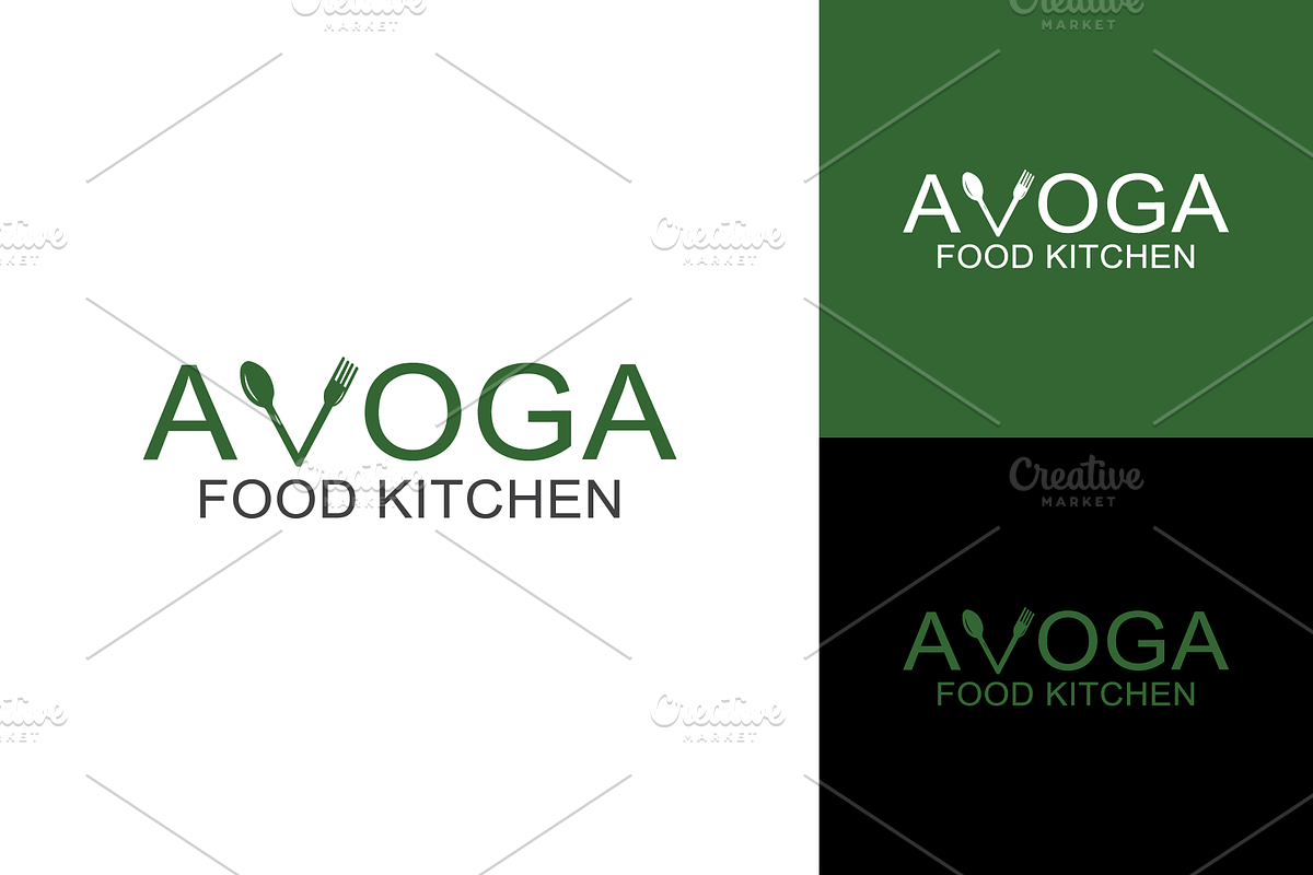 Avoga Food Kitchen Logo, a Branding & Logo Template by zaqilogo
