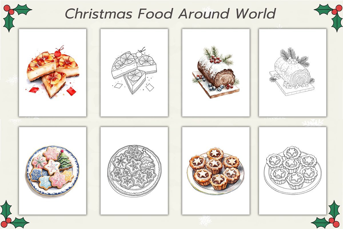 150 Christmas Coloring Pages Bundle, a Seasonal Illustration by Daffodil Dream Studio (Photo 10 of 18)