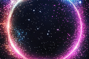 Vibrant cosmic circle, a Photo by Beautiful things