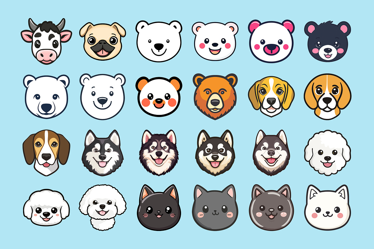 Animal Avatar Collection Vector Pack, an Object Graphic by Alternate Studio (Photo 5 of 6)