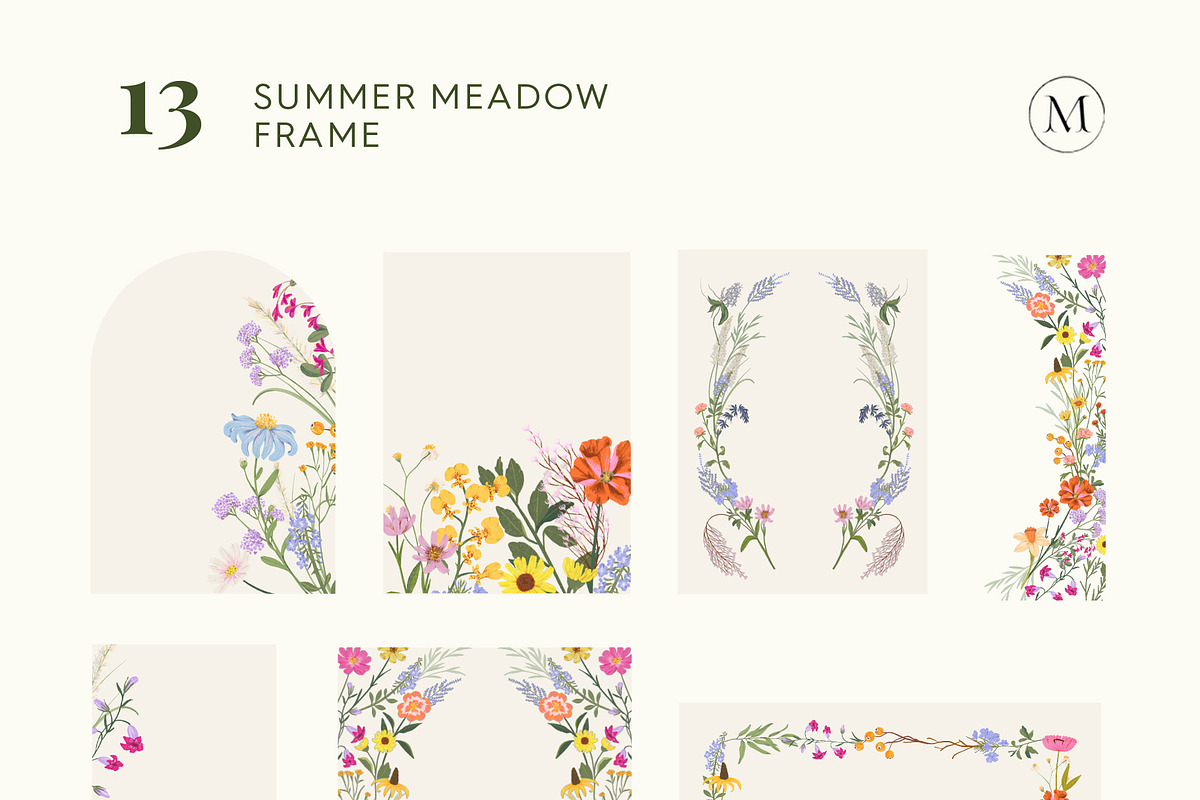Summer Meadow Wildflower, a Decorative Illustration by Manimanisa (Photo 6 of 12)