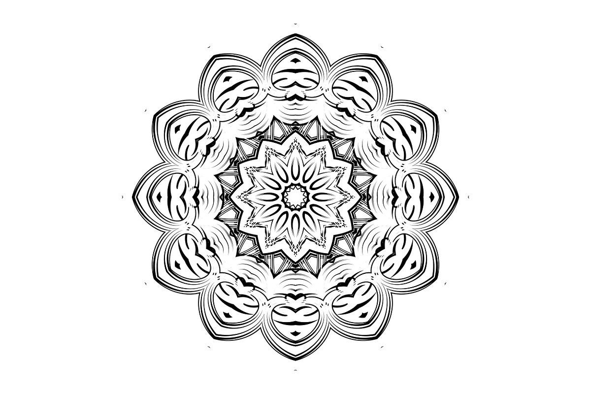 Black White Mandala Illustration Set, a Decorative Illustration by NJ Himel (Photo 85 of 101)