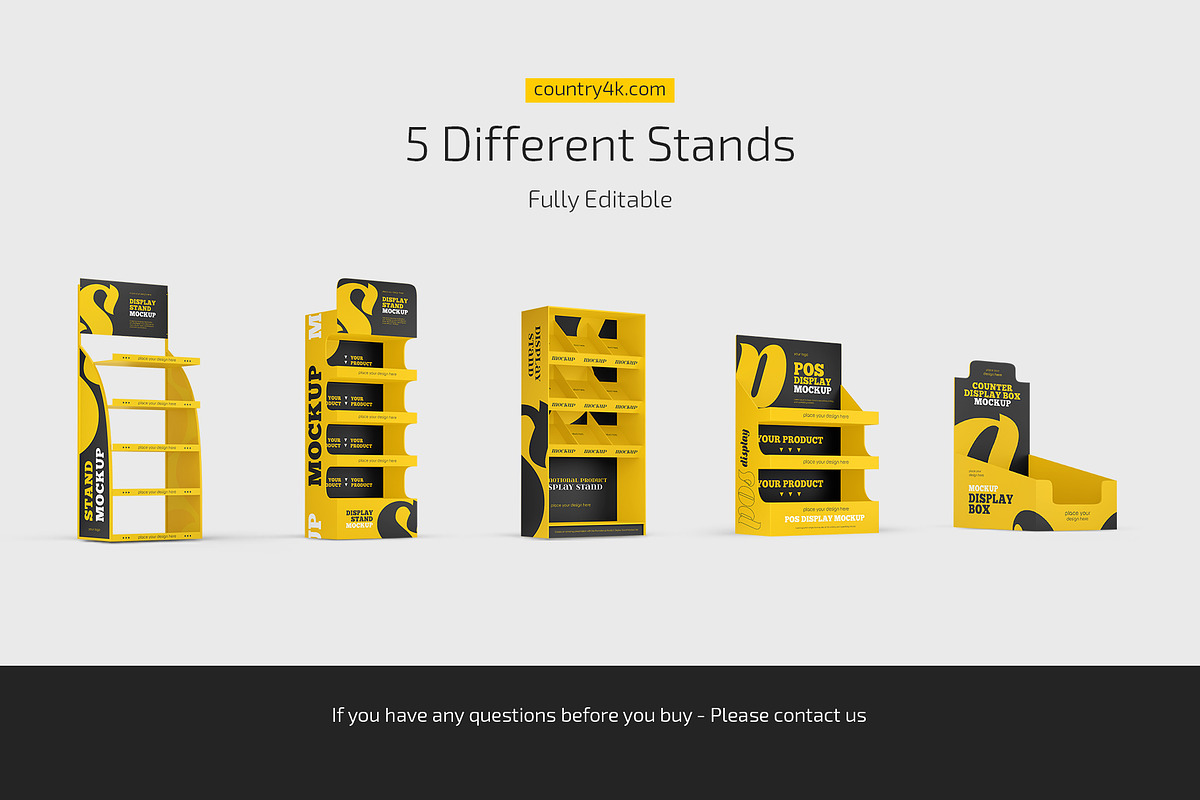 SALE! POS Display Mockup Bundle, a Merchandise Mockup by Country4k (Photo 4 of 4)