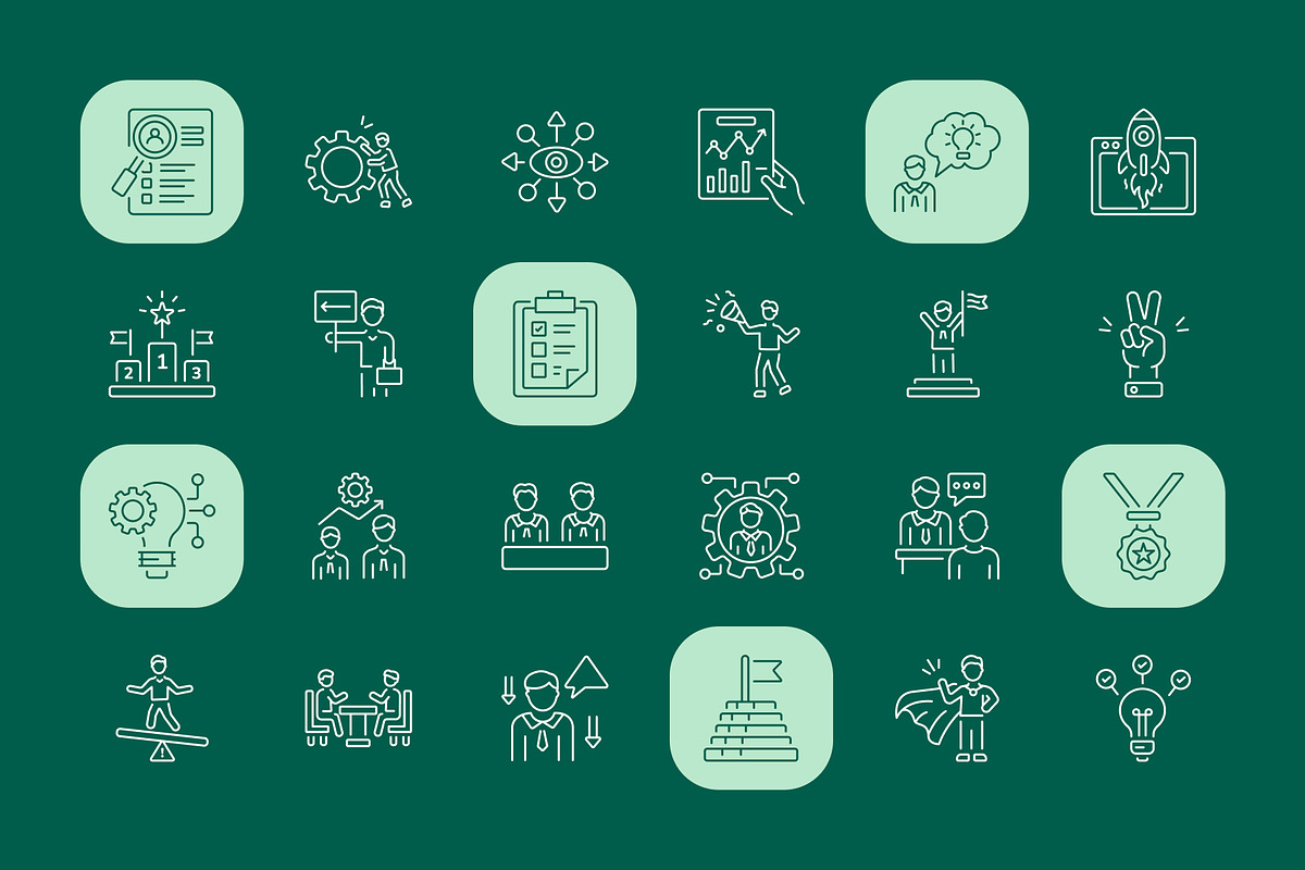Leadership Icon Art Set, an Outline Icon by Prosymbols (Photo 6 of 8)