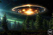 Saucer-Shaped Extraterrestrial UFO, a Technology Illustration by Other Side Art (Thumbnail 5 of 8)