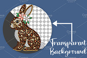 Rhinestone Easter Bunny PNG, an Illustration by Canvas Craft (Thumbnail 2 of 6)