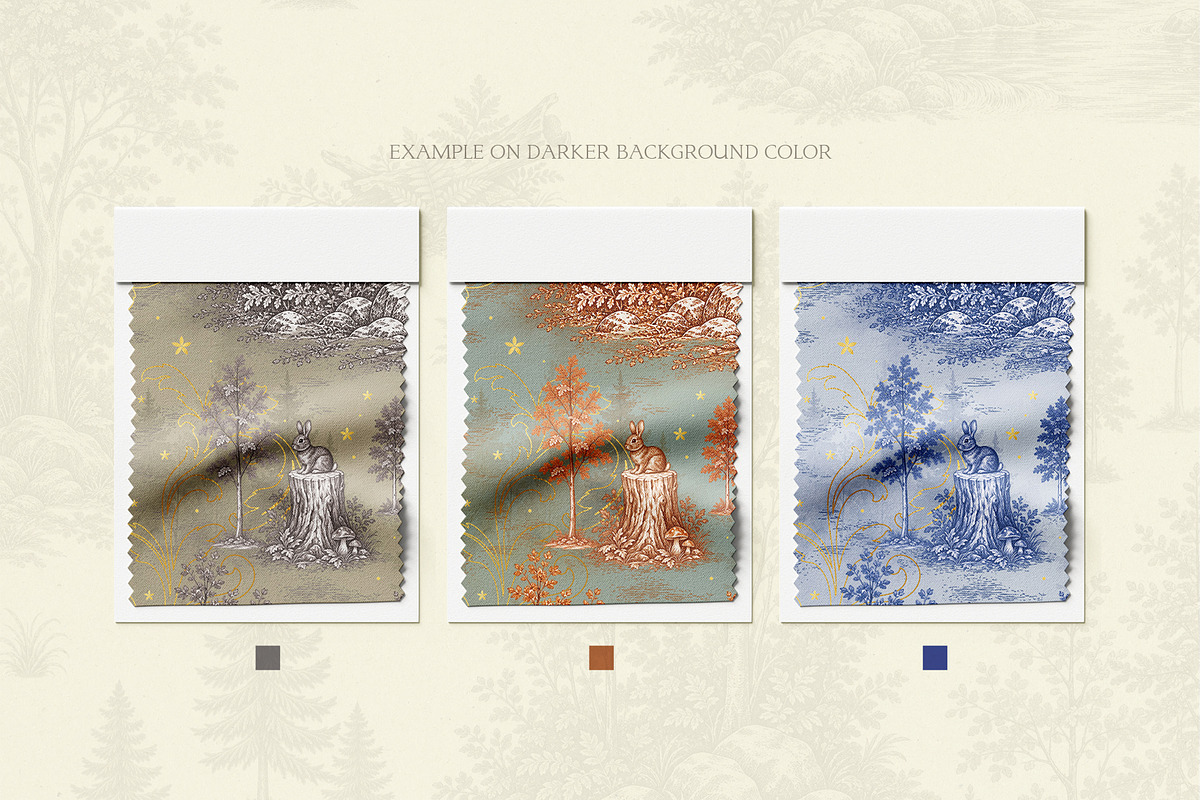 Toile Watercolor Gold - Woodland, a Pattern Graphic by Euonia Meraki (Photo 4 of 12)