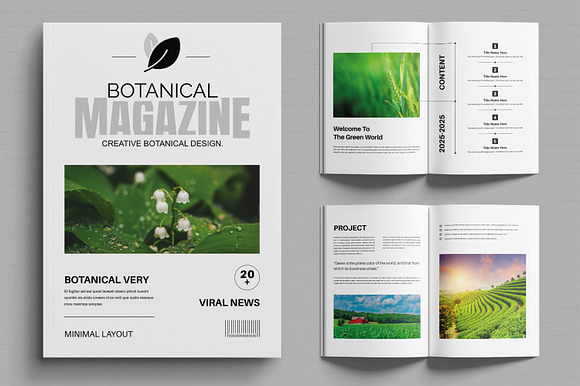 Botanical Magazine Design Layout preview 7