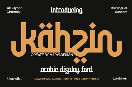Kahzin - Modern Arabic Font