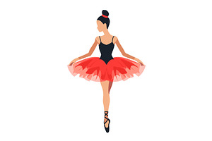 Female ballet dancer performing en, an Illustration by Vectorstockersland