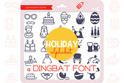 Holiday Alphabet - Dingbat Font, a Symbol Font by WADLEN (Thumbnail 1 of 7)