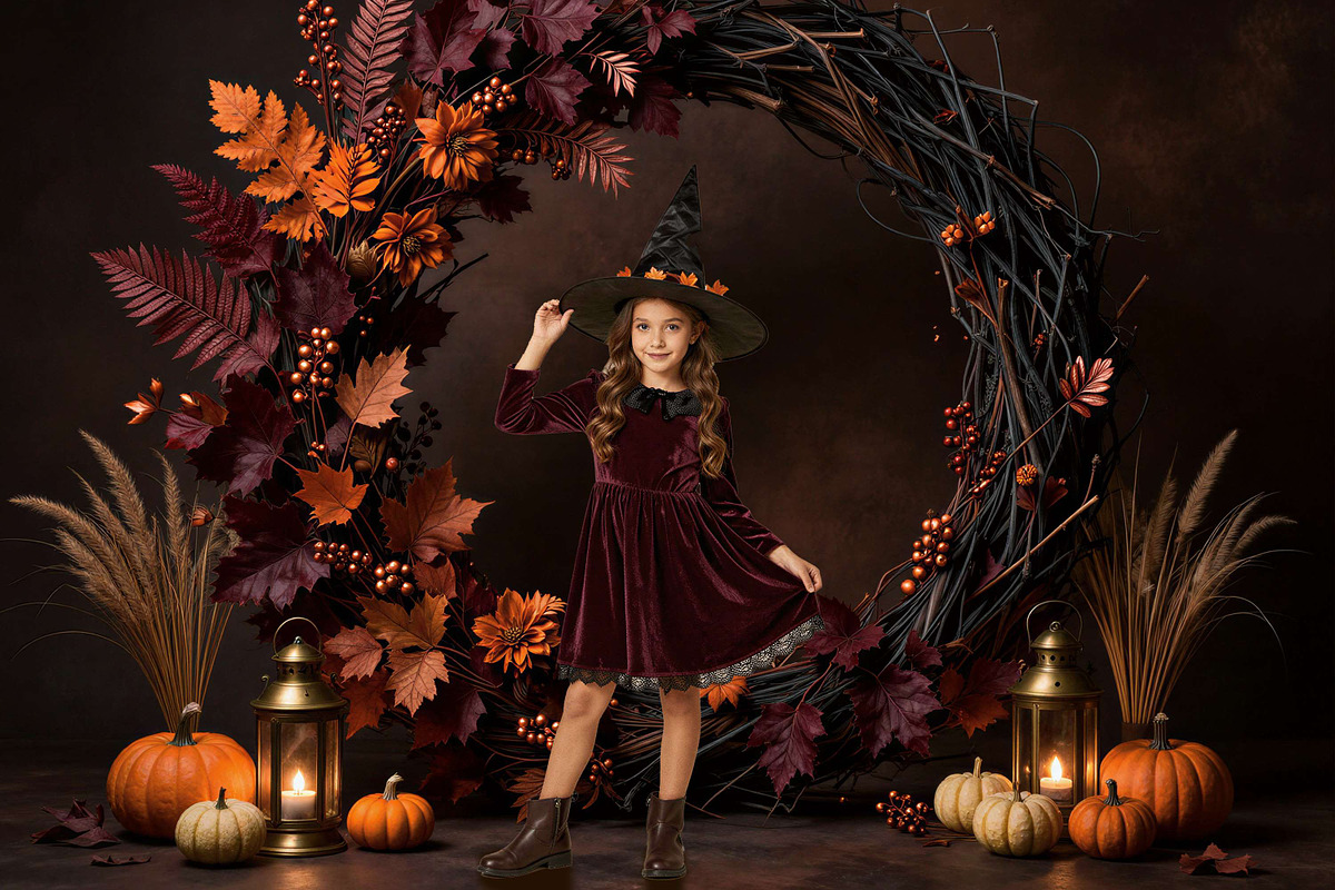 34 Autumn Wreath Digital Backdrops, a Background Graphic by 3Motional (Photo 12 of 18)