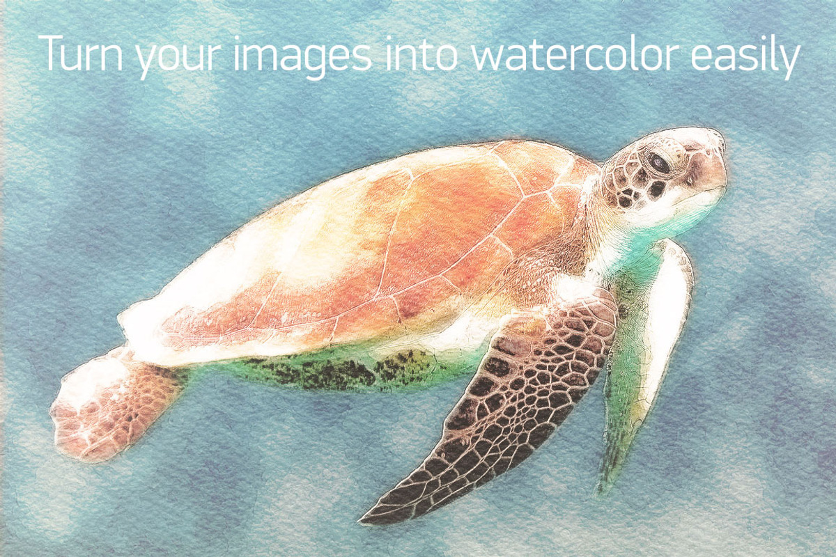 Real Watercolor - Photoshop Action, an Action Add-On by Creative Graphics