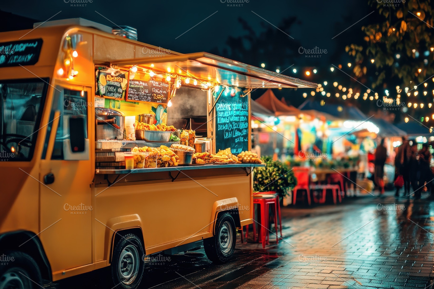 Food truck offering tasty treats, a Photo by Pavel_design