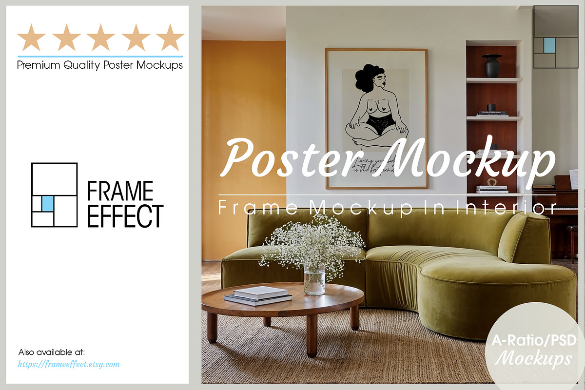 Poster Mockup A Ratio No.1118, a Mockup by Frame Effect (Photo 1 of 7)
