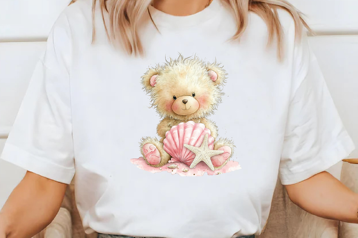 Whimsical Summer Teddy bear clipart, an Illustration by Designworld (Photo 5 of 8)
