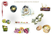 Japanese Watercolor Sketches, a Food Illustration by Budogoshch (Thumbnail 5 of 7)