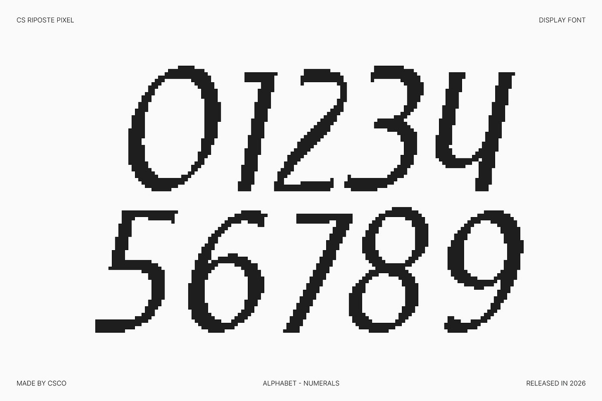CS Riposte Pixel, a Sans Serif Font by Craft Supply Co. (Photo 5 of 8)